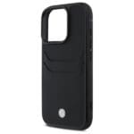 BMW BMHCP16X22RSEPK Black Hardcase Sign Leather Cardslot Kryt iPhone 16 Pro Max