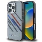 BMW BMHCP16X23HTRAG Grey Hardcase Motorsport IML Random Stripes Kryt iPhone 16 Pro Max