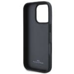BMW BMHCP16XSLLBK Black Hardcase Leather Hot Stamp Kryt iPhone 16 Pro Max