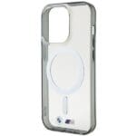 BMW BMHMP15LHCRS Transparent Hardcase Silver Ring MagSafe Kryt iPhone 15 Pro