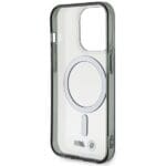 BMW BMHMP15LHCRS Transparent Hardcase Silver Ring MagSafe Kryt iPhone 15 Pro