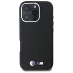BMW BMHMP16L23PMWK Black Hardcase M Smooth Full Wrapped Metal MagSafe Kryt iPhone 16 Pro