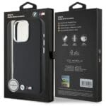 BMW BMHMP16L23PMWK Black Hardcase M Smooth Full Wrapped Metal MagSafe Kryt iPhone 16 Pro