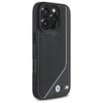 BMW BMHMP16L23PUCPK Black Hardcase M Perforated Twisted Line MagSafe Kryt iPhone 16 Pro