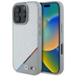 BMW BMHMP16L23PUDTS Grey Hardcase M Carbon Tricolor Line MagSafe Kryt iPhone 16 Pro