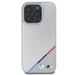 BMW BMHMP16L23PUDTS Grey Hardcase M Carbon Tricolor Line MagSafe Kryt iPhone 16 Pro