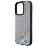 BMW BMHMP16L23PUPDG Grey Hardcase M Perforated Tricolor Line MagSafe Kryt iPhone 16 Pro
