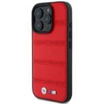 BMW BMHMP16L23PUSPR Red Hardcase M Perforated And Stitched Line MagSafe Kryt iPhone 16 Pro