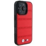 BMW BMHMP16L23PUSPR Red Hardcase M Perforated And Stitched Line MagSafe Kryt iPhone 16 Pro