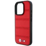 BMW BMHMP16L23PUSPR Red Hardcase M Perforated And Stitched Line MagSafe Kryt iPhone 16 Pro