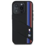 BMW BMHMP16L23SCUK Black Hardcase Silicone Cut Tricolor Lines MagSafe Kryt iPhone 16 Pro
