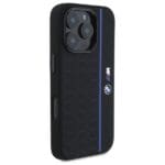 BMW BMHMP16L23SHEB Black Hardcase Silicone Hexagon Blue Line MagSafe Kryt iPhone 16 Pro