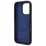 BMW BMHMP16L23SHEB Black Hardcase Silicone Hexagon Blue Line MagSafe Kryt iPhone 16 Pro