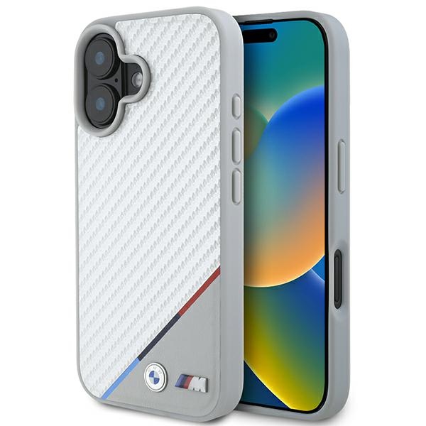 BMW BMHMP16S23PUDTS Grey Hardcase M Carbon Tricolor Line MagSafe Kryt iPhone 16