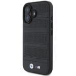BMW BMHMP16S23PUSPK Black Hardcase M Perforated And Stitched Line MagSafe Kryt iPhone 16