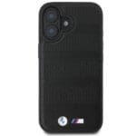 BMW BMHMP16S23PUSPK Black Hardcase M Perforated And Stitched Line MagSafe Kryt iPhone 16