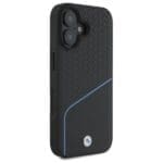 BMW BMHMP16S23RDCLK Black Hardcase Sign Leather Textured And Line MagSaf Kryt iPhone 16