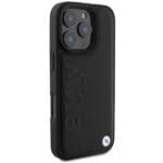 BMW BMHMP16XSLLBK Black Hardcase Leather Hot Stamp MagSafe Kryt iPhone 16 Pro Max