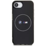 BMW IML Metal White Circle MagSafe Black Kryt iPhone 16e