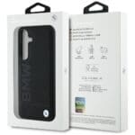 BMW Leather Big Wordmark Black Kryt Samsung Galaxy S25