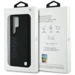 BMW Leather Big Wordmark Black Kryt Samsung Galaxy S25 Ultra