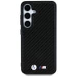 BMW Leather Carbon MagSafe Black Kryt Samsung Galaxy S25
