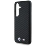 BMW Leather Carbon MagSafe Black Kryt Samsung Galaxy S25