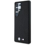 BMW Leather Carbon MagSafe Black Kryt Samsung Galaxy S25 Ultra