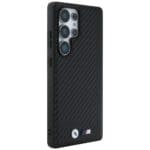 BMW Leather Carbon MagSafe Black Kryt Samsung Galaxy S25 Ultra