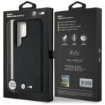 BMW Leather Carbon MagSafe Black Kryt Samsung Galaxy S25 Ultra