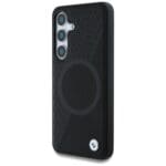 BMW Leather Half Textured MagSafe Black Kryt Samsung Galaxy S25