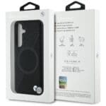 BMW Leather Half Textured MagSafe Black Kryt Samsung Galaxy S25