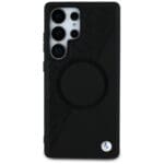BMW Leather Half Textured MagSafe Black Kryt Samsung Galaxy S25 Ultra