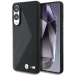 BMW Leather Oversized Stripes MagSafe Black Kryt Samsung Galaxy S25 Edge