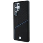 BMW Leather Textured and Smooth MagSafe Black Kryt Samsung Galaxy S25 Ultra
