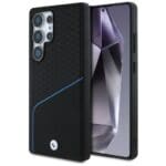 BMW Leather Textured and Smooth MagSafe Black Kryt Samsung Galaxy S25 Ultra