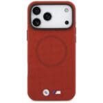 BMW M FW Metal Logo MagSafe Red Kryt iPhone 17 Pro Max