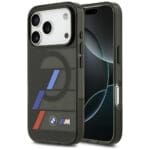 BMW M IML Metal Buttons Tricolor Lines MagSafe Black Kryt iPhone 17 Pro