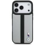 BMW M Perforated Stripe Logo MagSafe Gray Kryt iPhone 17 Pro