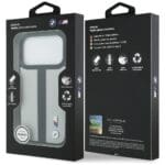 BMW M Perforated Stripe Logo MagSafe Gray Kryt iPhone 17 Pro