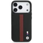 BMW M Perforated Stripe Logo MagSafe Red Kryt iPhone 17 Pro