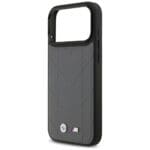 BMW M Quilted Logo MagSafe Anthracite Kryt iPhone 17 Pro Max