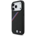 BMW M Tricolor Metal Logo MagSafe Black Kryt iPhone 17 Pro