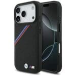 BMW M Tricolor Metal Logo MagSafe Black Kryt iPhone 17 Pro