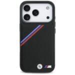 BMW M Tricolor Metal Logo MagSafe Black Kryt iPhone 17 Pro