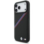 BMW M Tricolor Metal Logo MagSafe Black Kryt iPhone 17 Pro Max