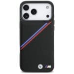 BMW M Tricolor Metal Logo MagSafe Black Kryt iPhone 17 Pro Max