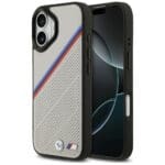 BMW M Tricolor Metal Logo MagSafe Gray Kryt iPhone 17