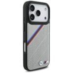 BMW M Tricolor Metal Logo MagSafe Gray Kryt iPhone 17 Pro
