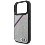 BMW M Tricolor Metal Logo MagSafe Gray Kryt iPhone 17 Pro